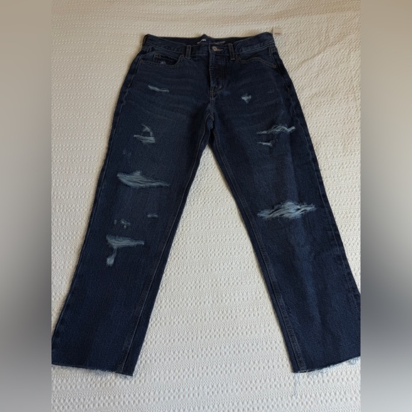 NWT Old Navy slouchy straight jeans high rise distressed size 4 - Picture 7 of 8